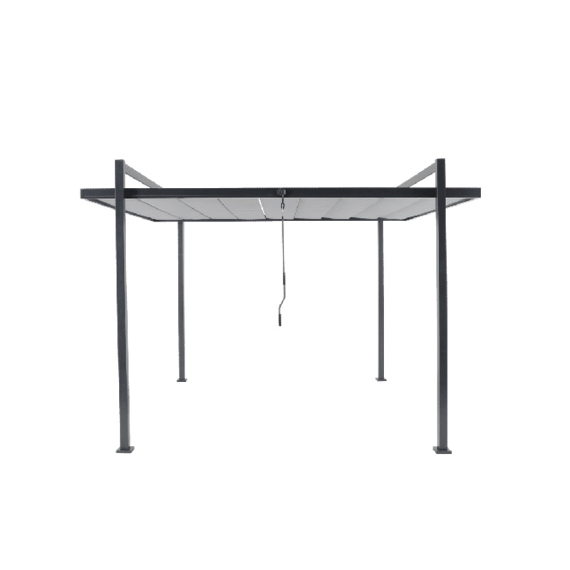 ELYSIA NAZALIAL – aluminium pergola textile anthracite cover 3.1X3.5 M
