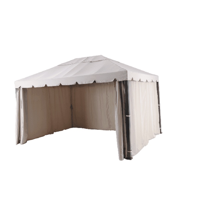 YSIS NATERIAL – Steel and aluminum Gazebo with Tortora polyester cloth – 3×4 m