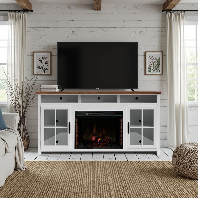 Hampton – Fireplace TV Stand Console
