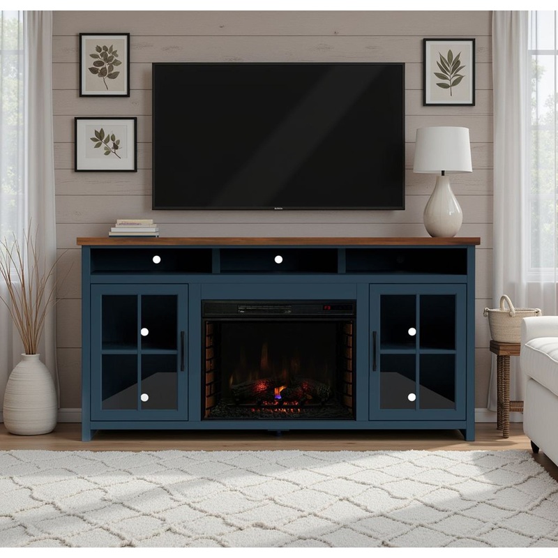 Nantucket – 74 Fireplace TV Stand Console