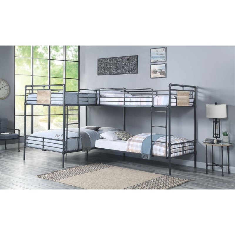 Cordelia – Bunk Bed|Sandy Black|Twin over Twin|Twin over Full