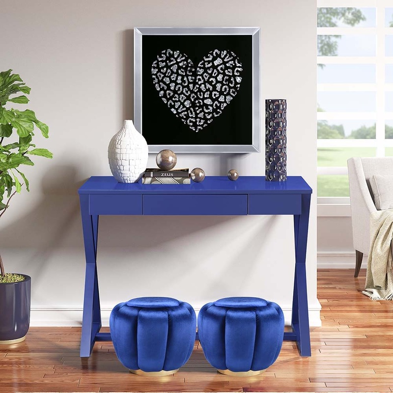 Nalo – Console Table|Black|Twilight Blue