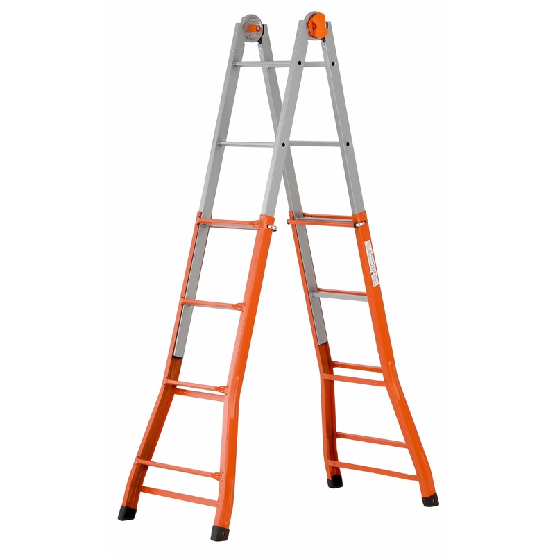 GIERRE 4 + 4 STEEL TELESCOPIC LADDER