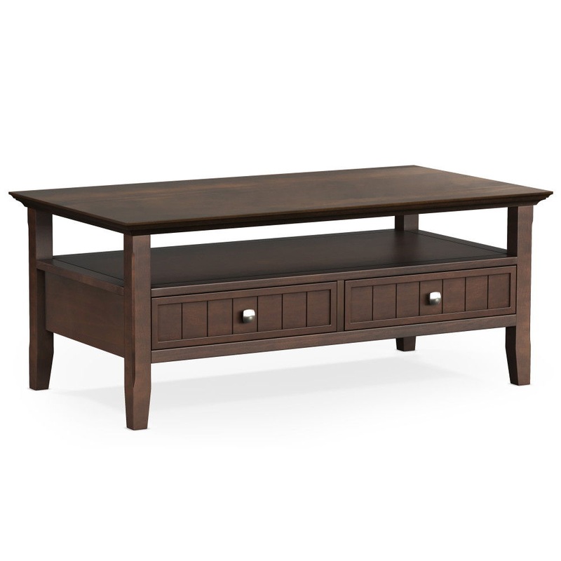 Acadian – Coffee Table With Drawer – Brown