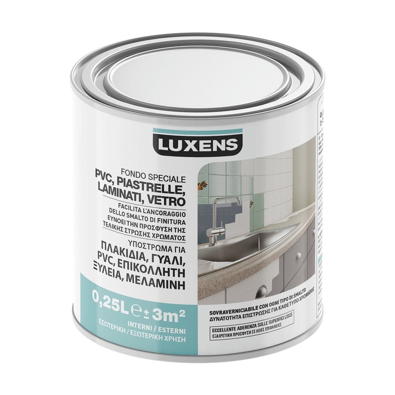 PRIMER FOR PVC, TILES, GLASS MELAMINE WATER-BASED 250ML LUXENS
