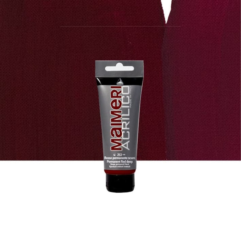 DARK PERMANENT RED ACRYLIC COLOUR 75ML