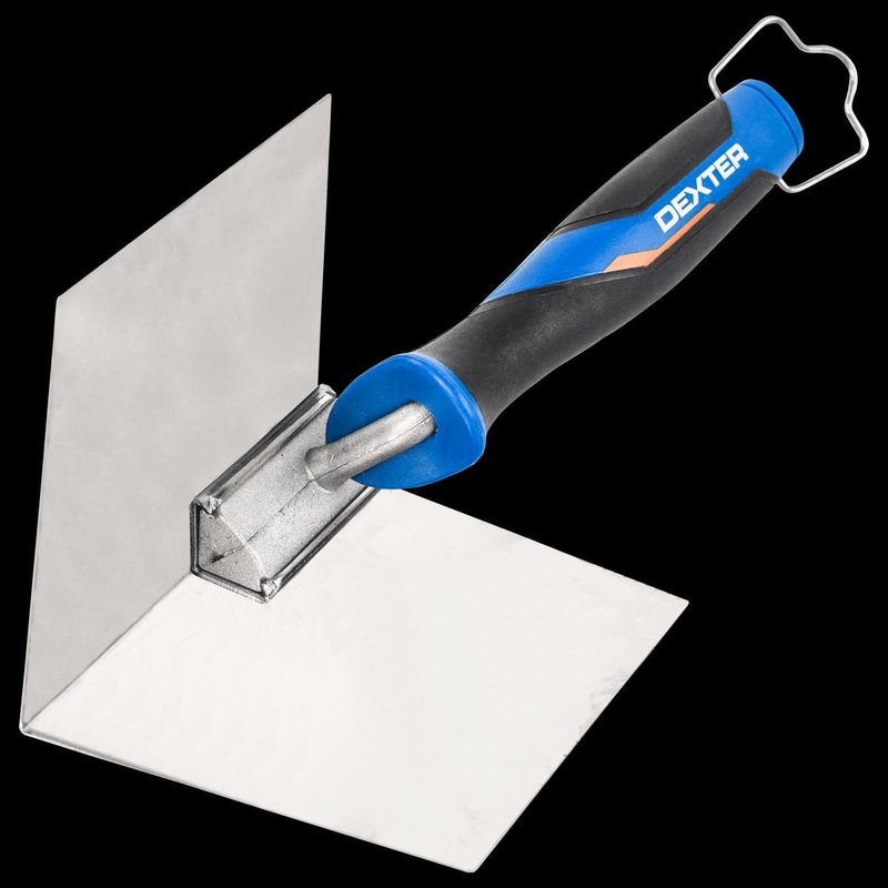 DEXTER STAINLESS STEEL TROWEL INTERNAL ANGLE 107 MM BIMATERIAL