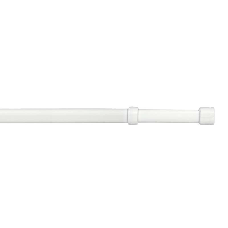 IRIS PUSH-PULL CURTAIN ROD EXTENDABLE 90/150 WHITE