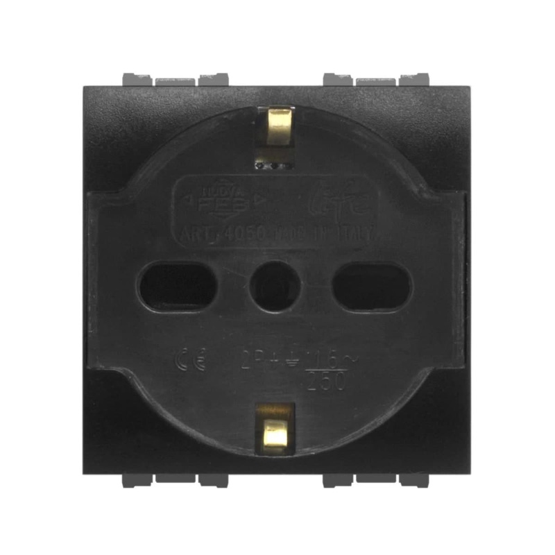 UNIVERSAL SOCKET 2P+T 10/16A FLEXI BLACK