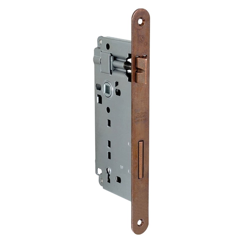 PATENT LOCK F22 CENTRE DISTANCE 90 MM ENTRY 30 MM ROUND EDGE BRONZED