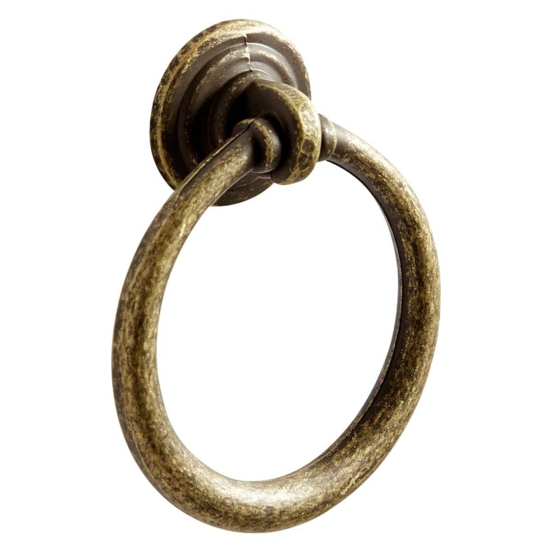 RING KNOB DIAMETER 41.6 MM ANTIQUED ZAMAK, 2 PIECES