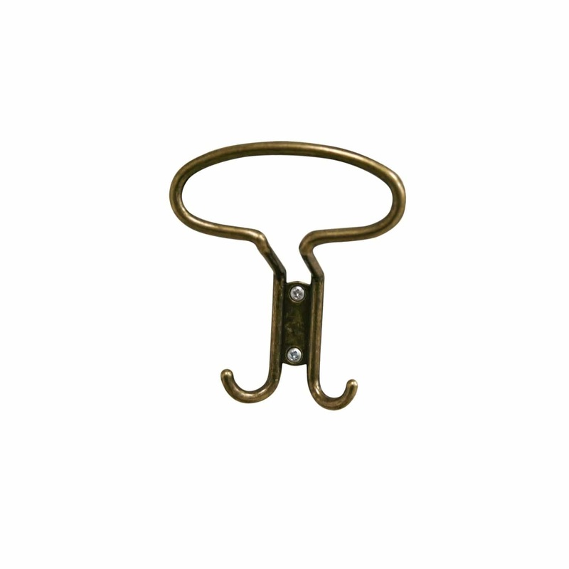 ZAMAK BRONZE-PLATED COAT HOOK, H12.5X10.5 CM