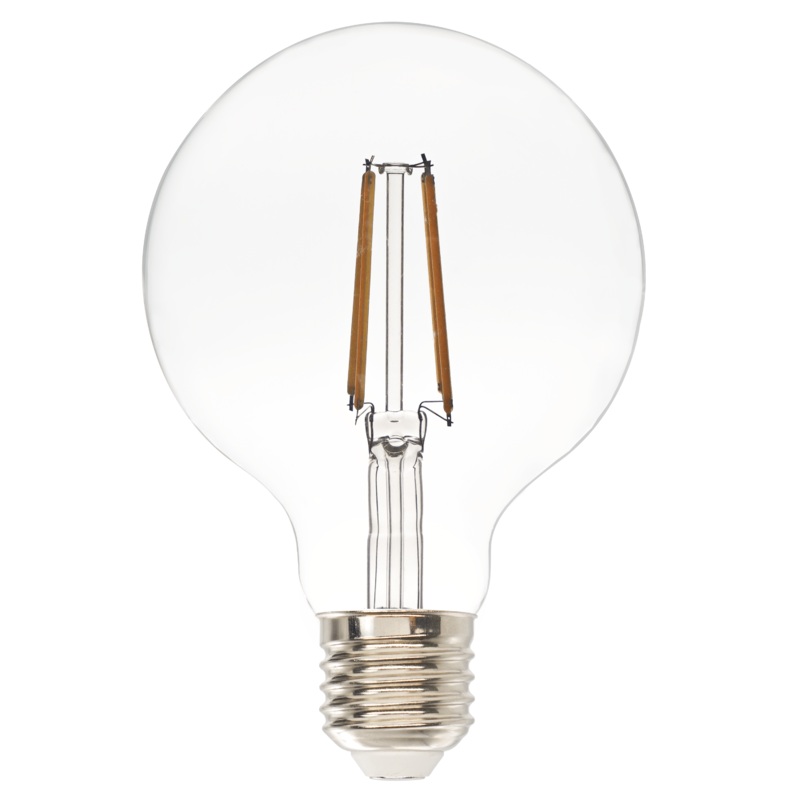 NATULIGHT LED BULB E27=60W GLOBE SMALL TRANSPARENT WARM LIGHT