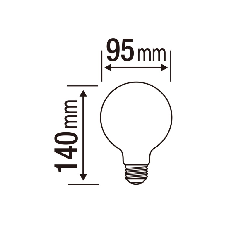 NATULIGHT LED BULB E27=75W GLOBE SMALL FROSTED NATURAL LIGHT
