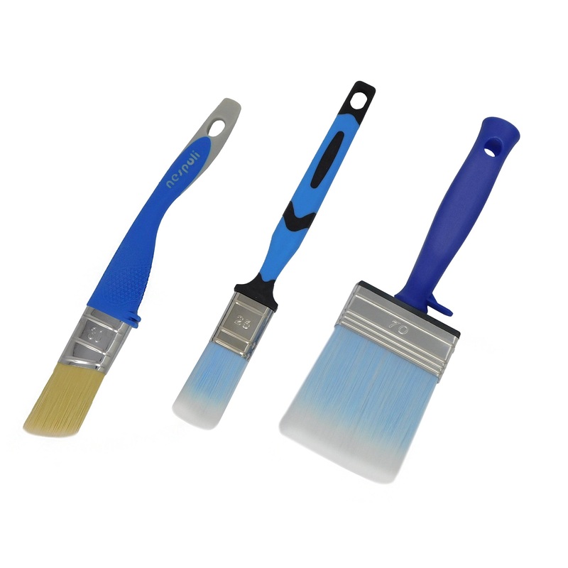 SET OF 3 BRUSHES -PLAFONE 7X30, FLAT BRUSH SIZE 25, PRECISION BRUSH SIZE 30