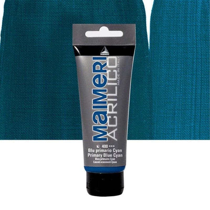 200ML ACRYLIC COLOUR PRIMARY BLUE – CYAN