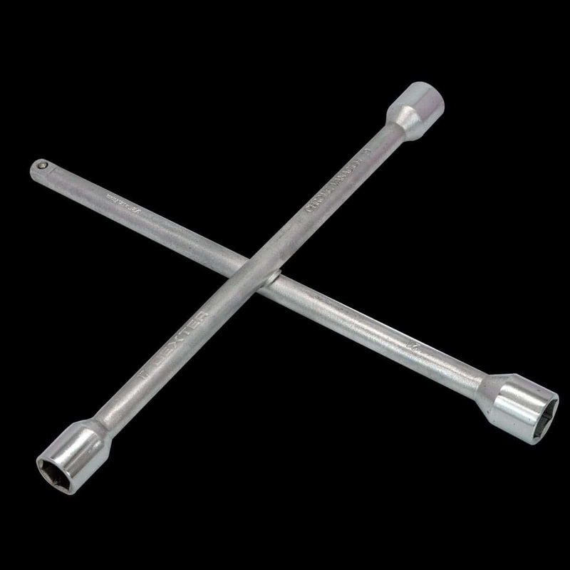 CRUCIFORM SPANNER FOR CAR WHEEL NUTS, STEEL, SIZES 17, 19, 21,22 MM