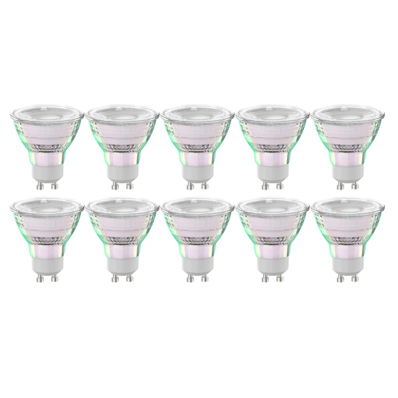 10 LED BULBS GU10=50W NATURAL LIGHT