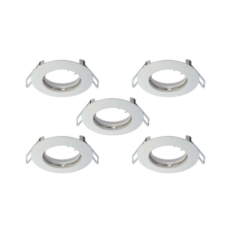 5 DOWNLIGHTS PLASTIC WHITE D7.5 CM LED GU10 35W