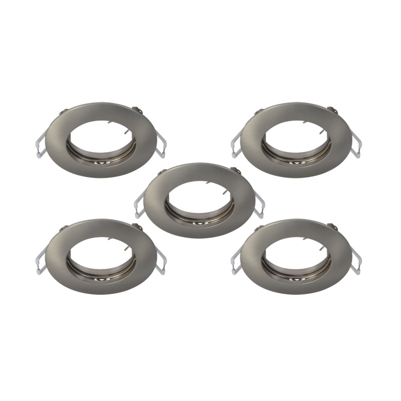 5 NICKEL PLASTIC RECESSED SPOTLIGHTS D7.5 CM LED GU10 35W