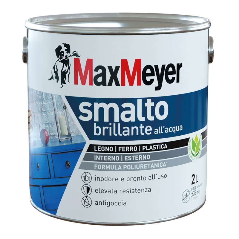 BRILLIANT WHITE POLYURETHANE WATERBORNE ENAMEL 2 L