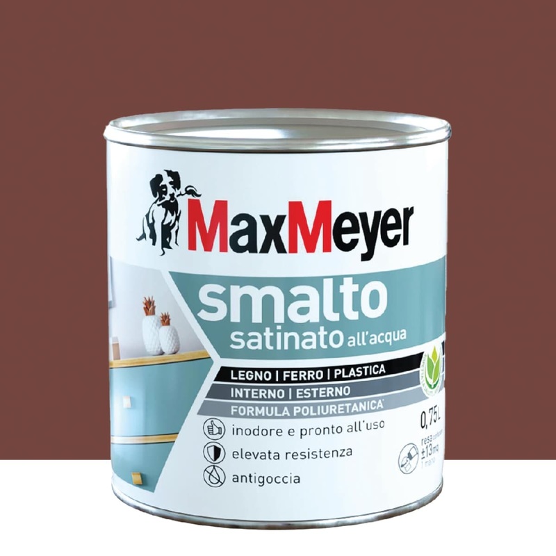 CHOCOLATE SATIN POLYURETHANE WATER ENAMEL 750 ML