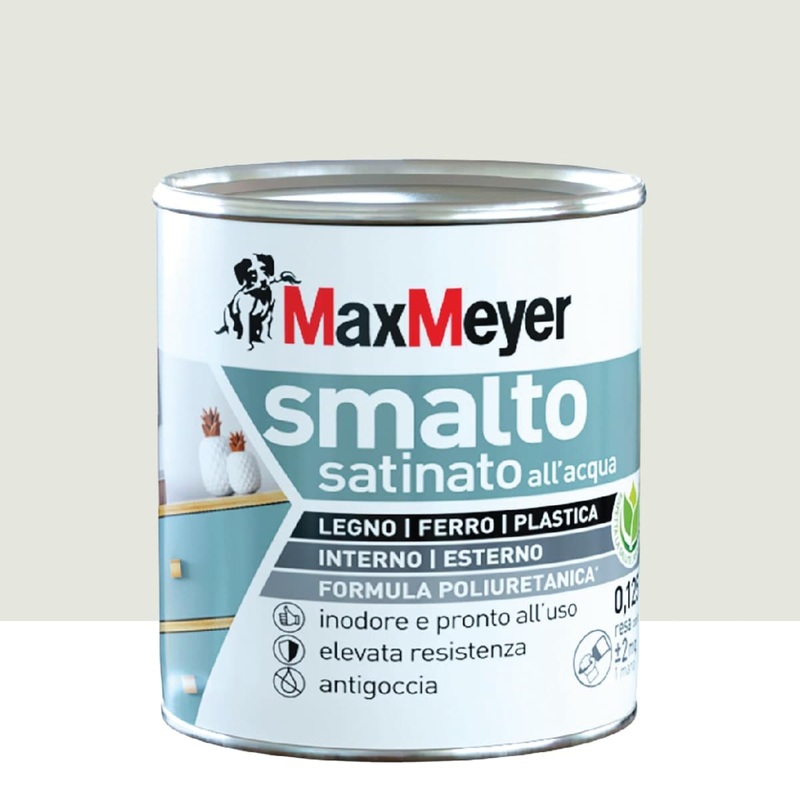 ICE-WHITE SATIN POLYURETHANE WATER ENAMEL 125 ML