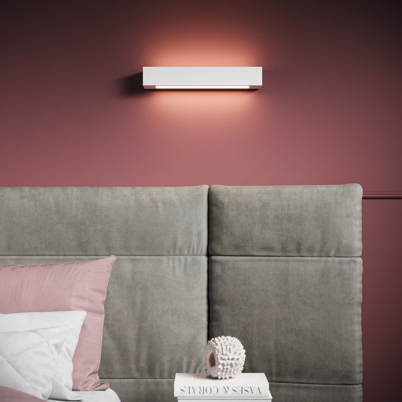 MALO PLASTER WALL LIGHT WHITE 36X7X9CM 2XE14