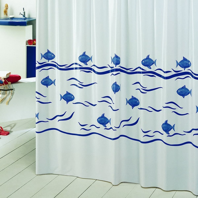 ONDA SHOWER CURTAIN L 240 H 200 CM VINYL