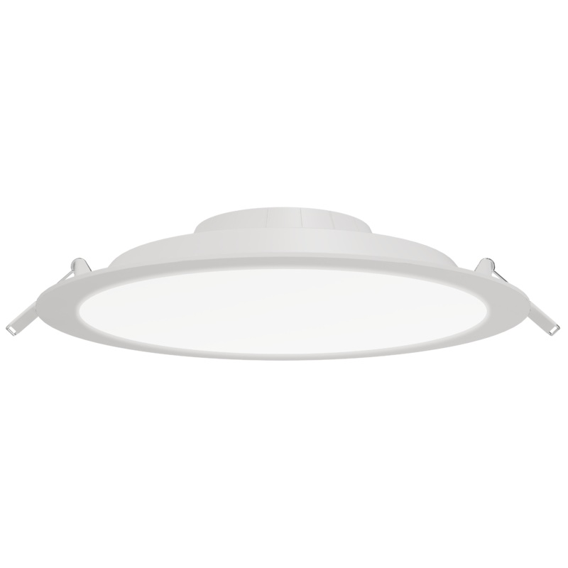 RECESSED WHITE PLASTIC SPOTLIGHT D20.5CM LED10W NATURAL LIGHT IP20