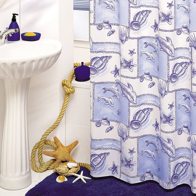 SHOWER CURTAIN OCEAN W 180 H 200 CM VINYL