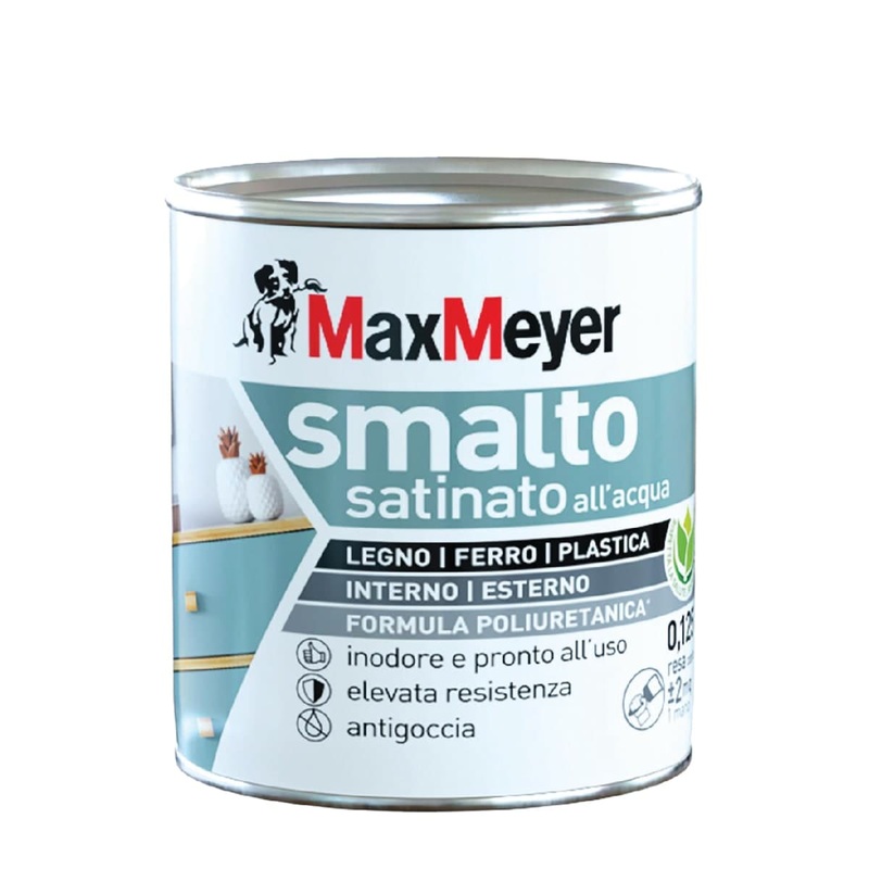 WHITE SATIN POLYURETHANE WATER ENAMEL 125 ML