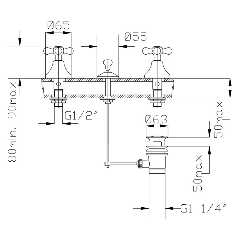 3-HOLE BIDET TAP VICTORY