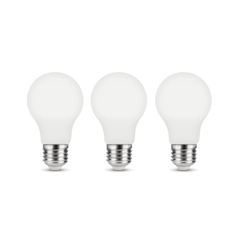 3 LED BULBS E27=100W FROSTED DROP NATURAL LIGHT
