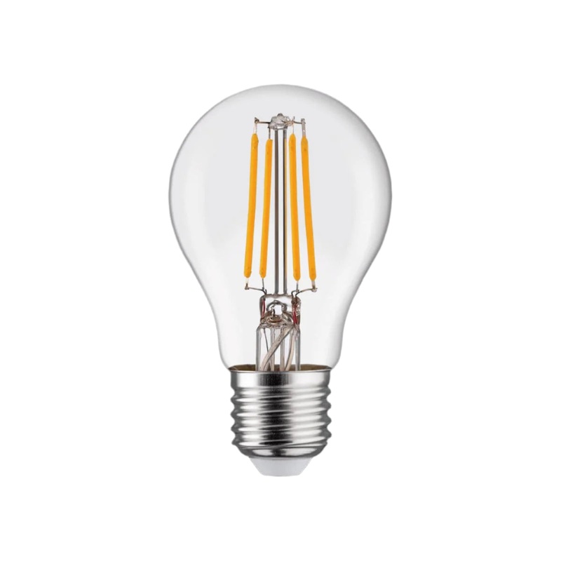 LED BULB E27=60W DROP TRANSPARENT WARM LIGHT