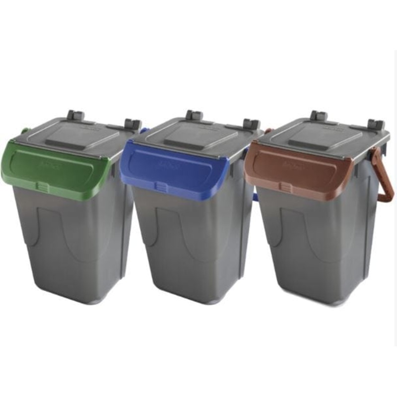 TRIS 25 L STACKABLE DUSTBIN WITH SWING LID