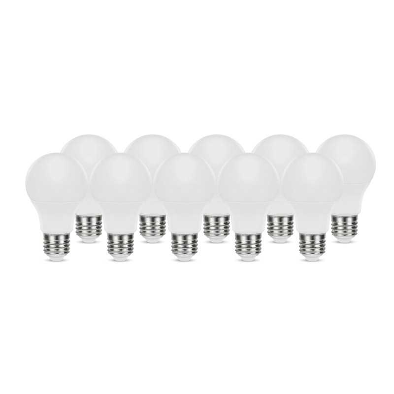 10 E27 LED BULBS =60W DROP FROSTED WARM LIGHT