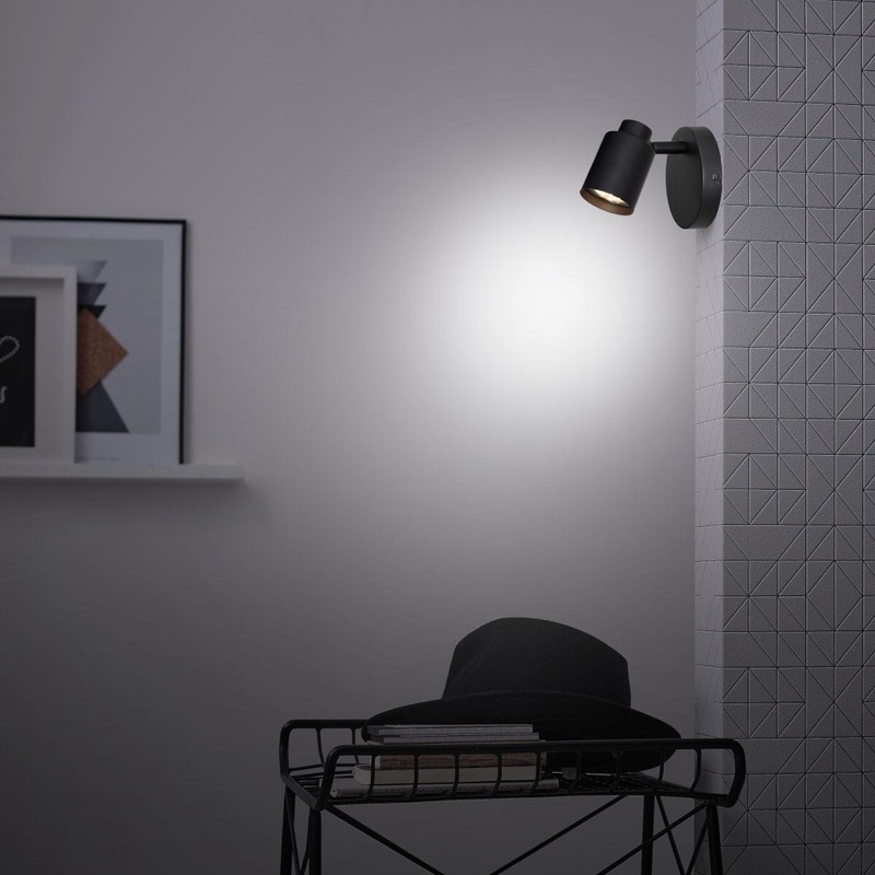 TEKLA METAL SPOTLIGHT BLACK GU10=50W