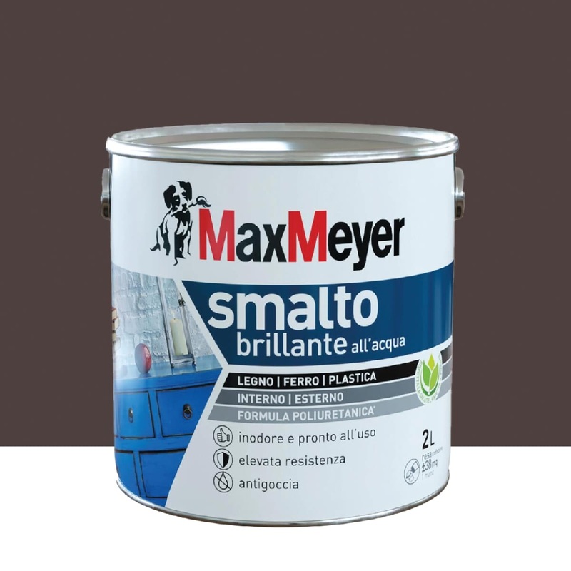 WATER-BASED POLYURETHANE ENAMEL BRILLIANT BROWN 2 L