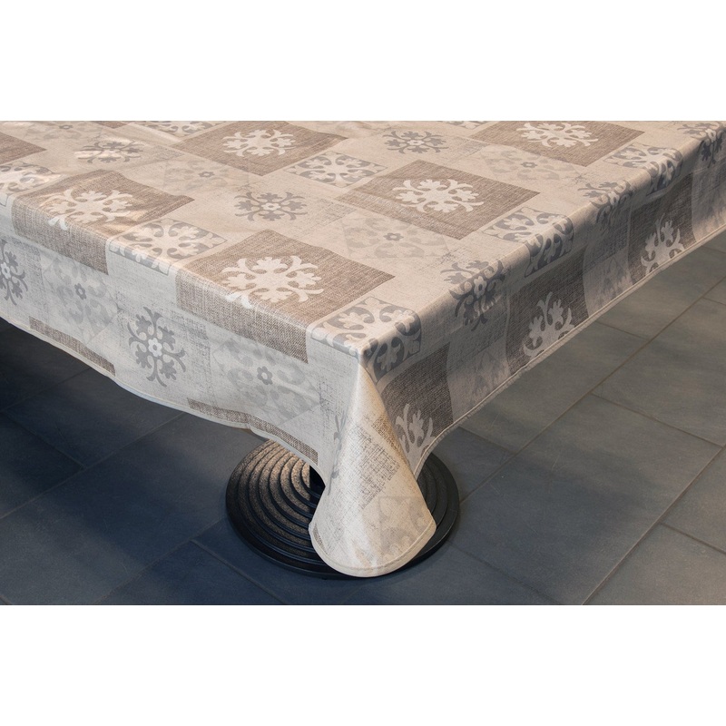 WAXED TABLECLOTH 140X180CM LILY BEIGE