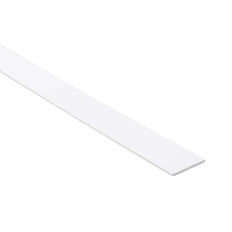 30X2MM PVC FLAT PROFILE 2.6M OPAQUE WHITE