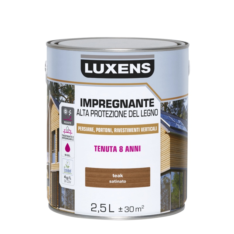 WATER-BASED TEAK WOOD PROTECTIVE IMPREGNATING AGENT HIGH PROTECTION LUXENS 2.5 LT