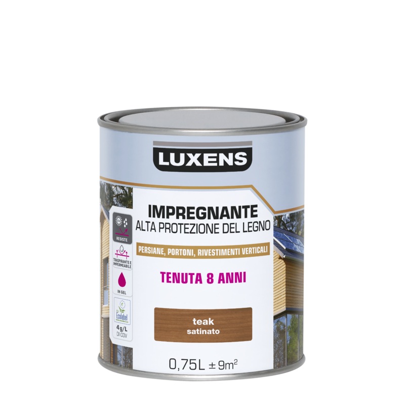 WATER-BASED TEAK WOOD PROTECTIVE IMPREGNATING AGENT HIGH PROTECTION LUXENS 750 ML