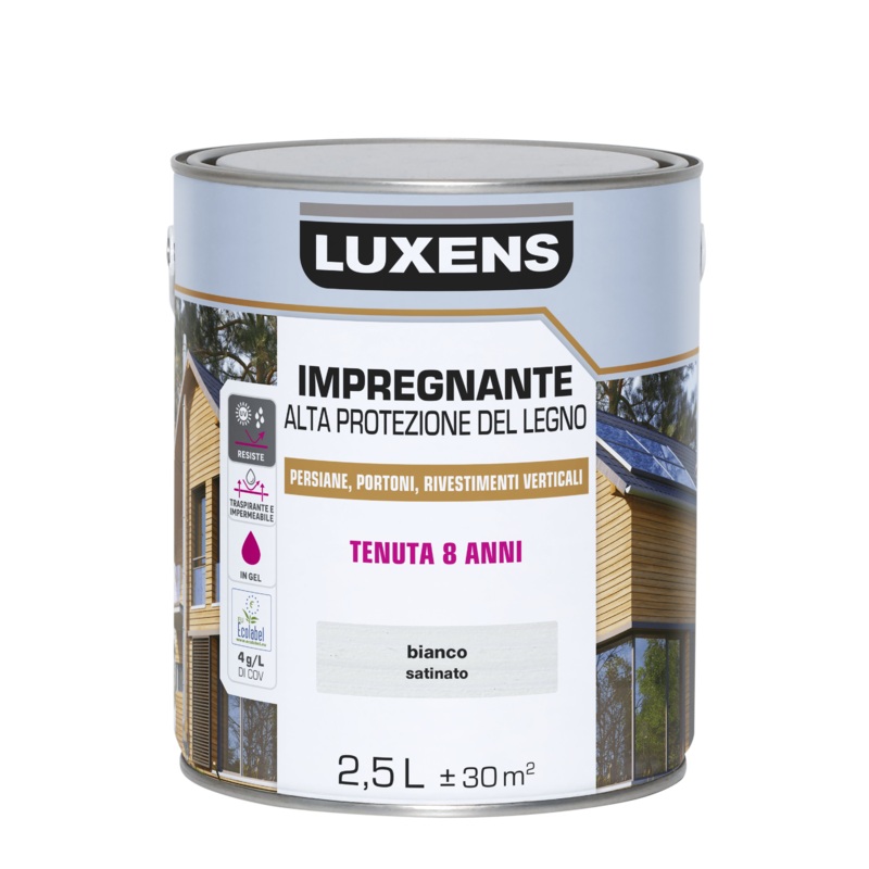 WATER-BASED WHITE HIGH PROTECTION LUXENS WATER-BASED WOOD PRESERVATIVE IMPREGNATING AGENT 2.5LT
