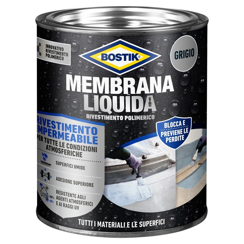 WATERPROOFING MULTI-SUPPORT GRAY LIQUID MEMBRANE 1 KG
