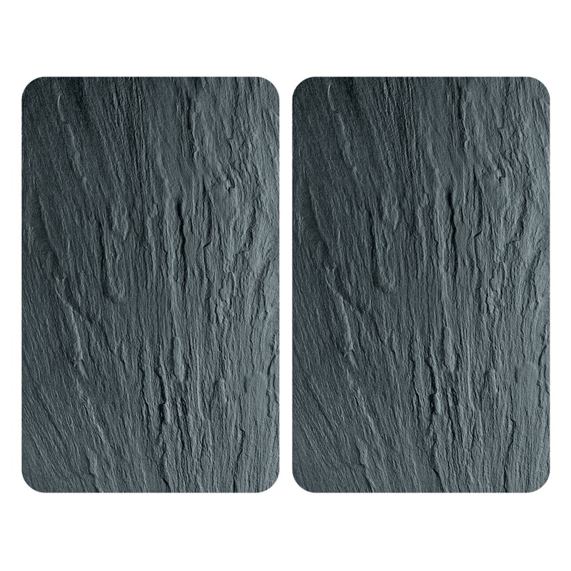 2 UNIVERSAL SLATE GLASS COVER PLATES