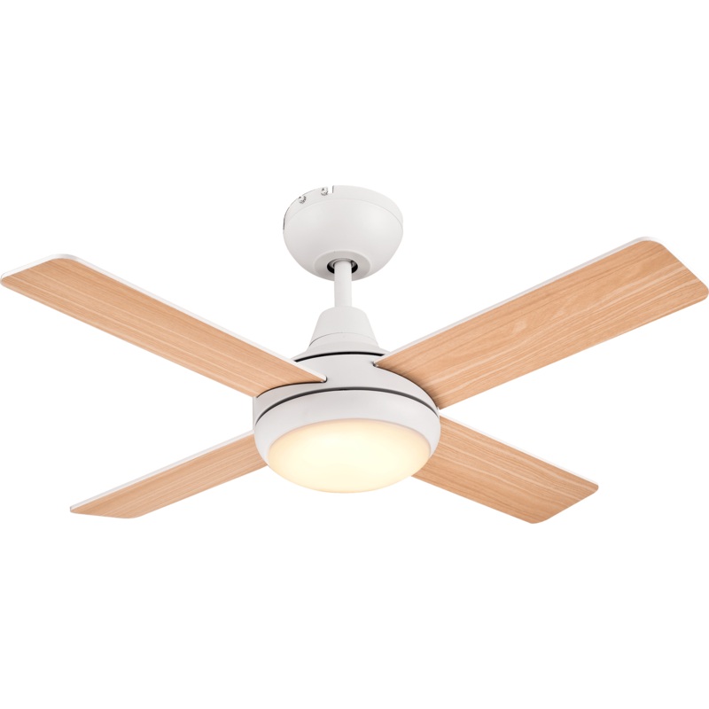 AVEIRO WOOD AND METAL CEILING FAN D91 CM LED 15W 4 BLADES CCT DIMMABLE