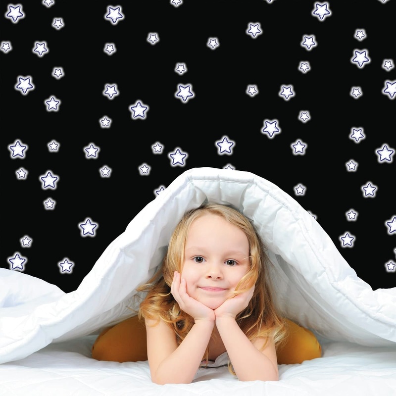 STICKER FOAM 3D GLOW STARS 15.5X34 CM