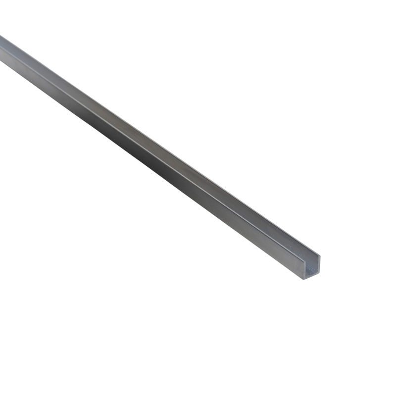 10X15X1MM ANODIZED ALUMINUM U PROFILE 2.5M MATTE