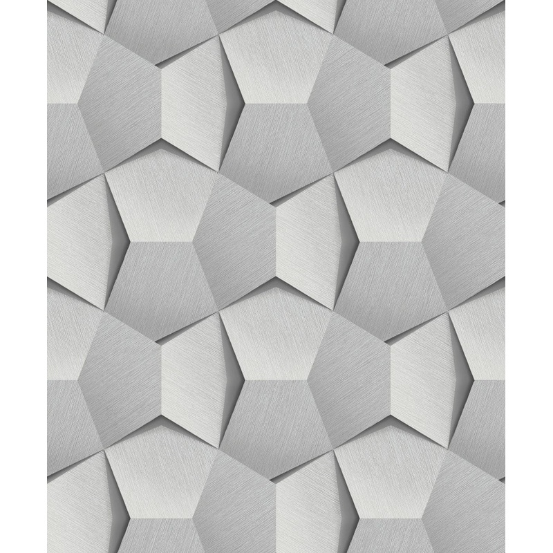 3D METALLIC CUBES WALLPAPER 53CMX10.5 MT